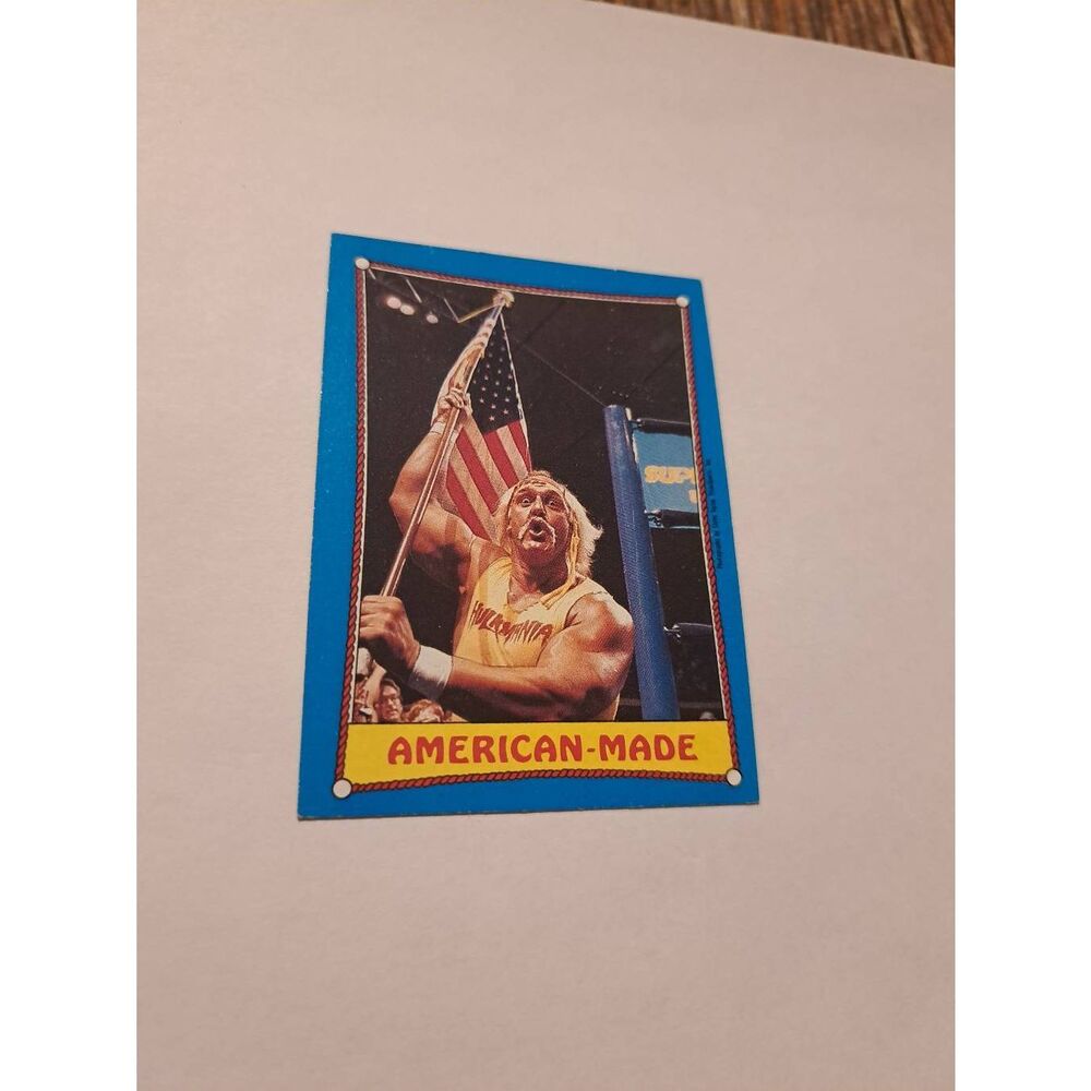 1987 Topps WWF Hulk Hogan #35 American Made Wrestling Trading Card Vintage